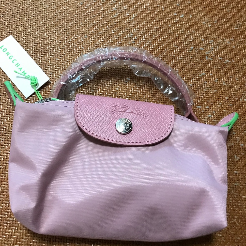 Longchamp Small Pink Nylon Top-Handle Bag